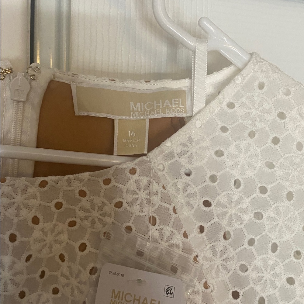 Michael Kors Cream Eyelet Dress - Picture 3 of 5